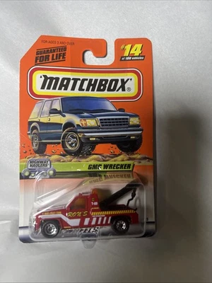 Grúa Matchbox GMC - 1999 #14 Highway Haulers Serie 3 - Remolque rojo Foto 1 de 4