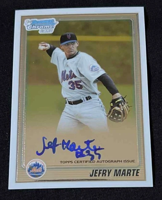 JEFRY MARTE Mets 2010 Bowman Chrome Prospects Rookie Card RC AUTO #BCP112 - Image 1 of 1
