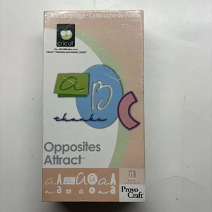Cricut Opposites Attract Fonts Cartridge Link Status Unknown Letter Numbers Font - Picture 1 of 8