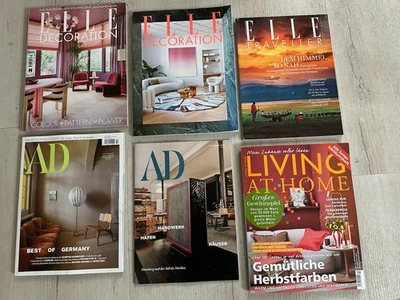 6x Lifstyle Elle / AD / Living Decoration Magazin Zeitschriften Wohn & Style - Bild 1 von 4