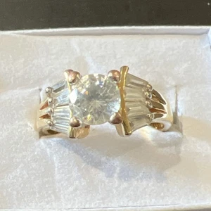 Solitär Ring Größe 10 Gold galvanisiert  - Bild 1 von 13