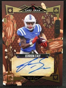 2022 Wild Card 5 Card Draw Jerrion Ealy #5CDM-22 Auto /2 - Picture 1 of 3