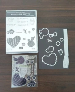 Stampin Up! FLOWERING CACTUS Photopolymer Stamps & Dies Set Friendship - Bild 1 von 4