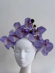 Purple orchid halo fascinator! New design! - Foto 1 di 8