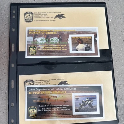 2000 And 2001 Ohio Duck Stamp Mini Sheets Unused - Image 1 of 4