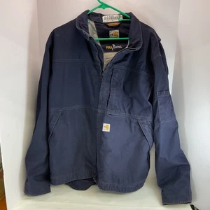 Carhartt FR Full Swing Jacket Mens XL Navy Blue Work Coat Flame Resistant (B) - Picture 1 of 6