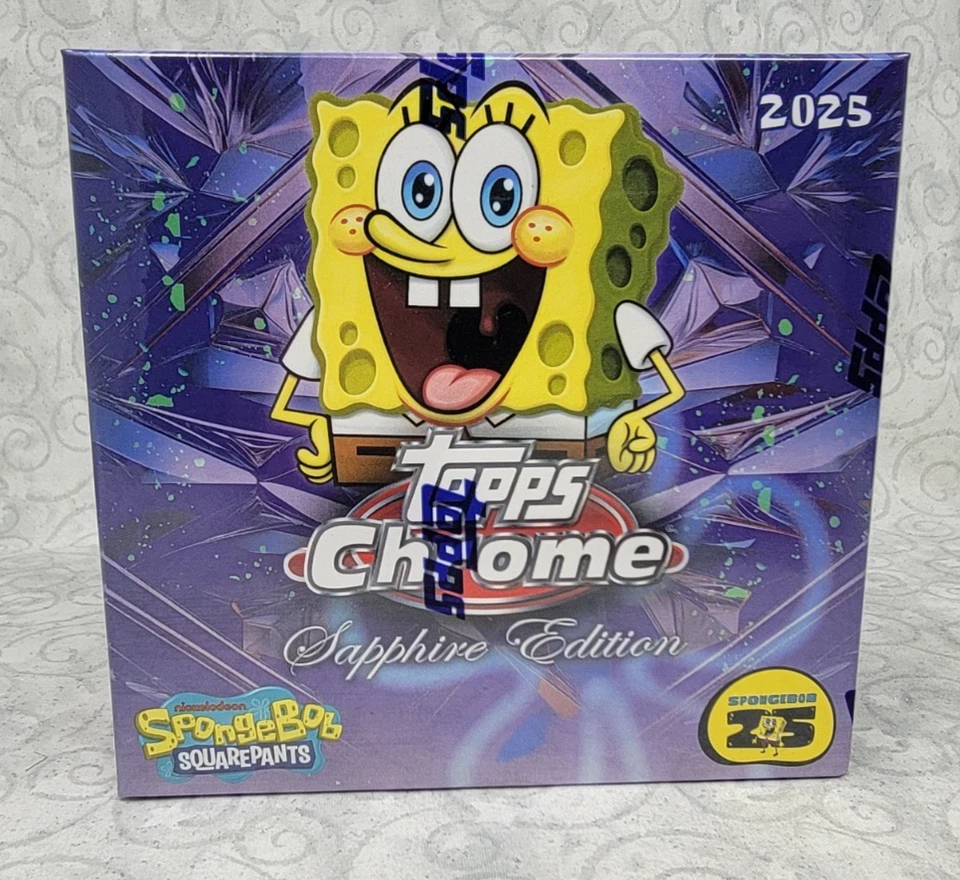 2025 Topps Chrome Sapphire SpongeBob 25th Anniversary - Hobby Box