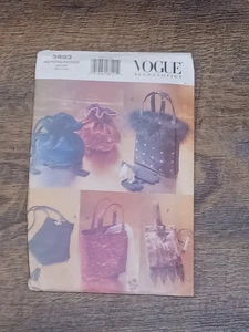 Bolsos de noche Vogue 9893 Misses talla única bolso sin asas patrón de costura sin cortar (4 - Imagen 1 de 2