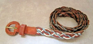 LOFT Genuine Leather Woven Belt Multi Color Design Womens One Size - Picture 1 of 7