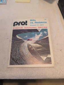 1973 Buffalo Bills Rich Stadium Edizione Inaugurale Programma Rivista vs Washington - Foto 1 di 1