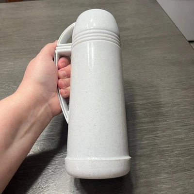 GoGo Glass Insulated Water Drinking Bottle 16 Oz w/ Cup Very Light Gray Speckled - Image 1 of 4