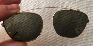 Vintage Smoke Lenses Sunglasses Eye Glasses Clip On Spectacles Steampunk Retro - Picture 1 of 7