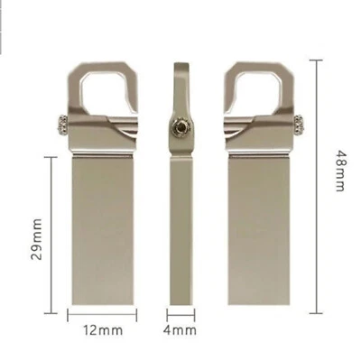 32GB Flash drive clips onto keys secure metal USB for data transfer - Image 1 of 4