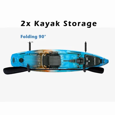 BIG BULL OUTDOOR SPORTS Folding Kayak Storage Wall Mount Hanger Rack for Canoe Paddle Kayak Hanging Hook