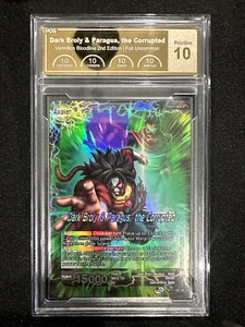 PCG GOLD Dragon Ball Super Card Game-DARK BROLY & PARAGUS, THE CORRUPTED-QUAD 10 - Picture 1 of 3