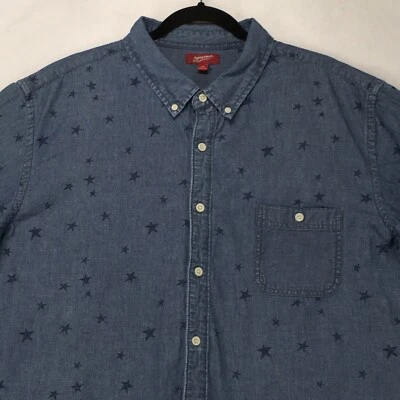 Camisa para hombre ARIZONA JEAN CO. talla 2XL XXL azul cambray estrellas Foto 1 de 4
