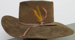 VINTAGE Brown STETSON CLINT EASTWOOD STYLE Texas Cowboy Hat Size 7 SASS PROP - Picture 1 of 19