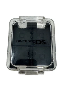 Offizielle Nintendo DS Klar/Schwarz Kunststoff 16 Slot Spielkassette/SD-Kartenhülle - Bild 1 von 12