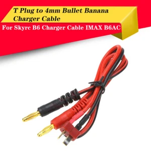 T Plug Male to 4mm 18AWG Banana Charge Cable Lead for Skyrc B6 Charger IMAX B6AC - Picture 1 of 7