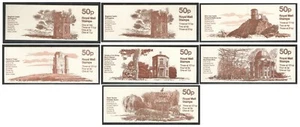 FB16 bis FB22 Follies Serie 50p Falthefte. Jeder separat erhältlich. - Bild 1 von 15