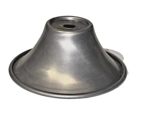 NEW-OLD STOCK 4" DIA. X 1-3/4" T-raw STEEL ROLLED EDGE CONE CUP LAMP PART (#2) - Picture 1 of 8