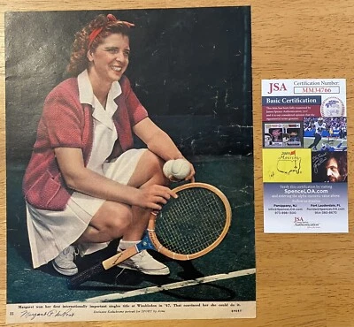 Margaret Osborne DuPont Signed Autographed 8x10 Magazine Page JSA Cert Tennis - Image 1 of 2