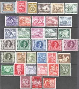 Stamp Germany Year 1943 Mi 828-63 Set WWII 3rd Reich Wehrmacht Stuka Adolf MH - Picture 1 of 3