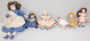 Lot of Antique Artist Reproduction All Bisque Small & Miniature Dolls - Picture 1 of 5