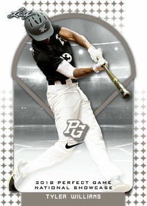TYLER WILLIAMS 2018 LEAF PERFECT GAME "Black" PARALLEL ROOKIE CARD! LTD 45! 