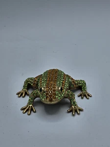 Rucinni Swarovski Crystal Frog Trinket Box - Picture 1 of 7