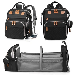 Baby Diaper Bags with Changing Station, Waterproof Diaper Bag Backpack for Moms - Picture 1 of 7