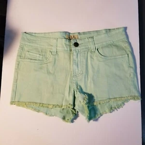 Neu ohne Etikett Lost mintgrün Junior ausgefranste abgeschnittene Jeansshorts 7 - Bild 1 von 4