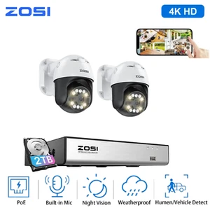 ZOSI 4K 8CH PoE Security H 265.+PTZ Camera System AI Outdoor Weatherproof 2TB - Picture 1 of 8