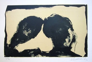 EMIL SCHUMACHER Signed 1967 Original Color Lithograph - "Ariel 8 Mars" - Picture 1 of 5