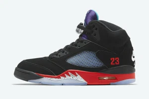 Nike Air Jordan Retro 5 V Top 3 What The Black Red Purple Grape Mens & Kids Size - Picture 1 of 12