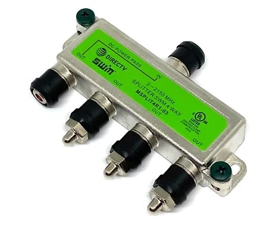 DIRECTV Approved SWM MRV 4-Way Wide Band Splitter MSPLIT4R1-03 MSPLIT4R1-02 DTV - Image 1 of 4