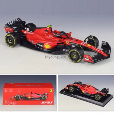 1:24 Ferrari SF-23 Model Car Metal Diecast Vehicles 2023 F1 Carlos Sainz #55 - Image 1 of 4