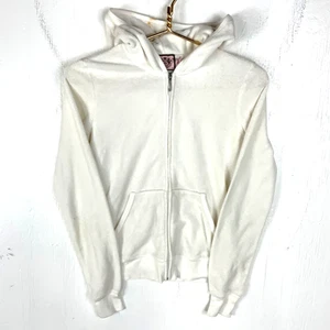 Sudadera con capucha Juicy Couture de tela de felpa para mujer mediana cremallera completa Y2k - Imagen 1 de 5