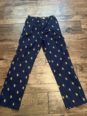 Pantalones de dormir US Polo Association para hombre pequeños azules  Foto 1 de 4