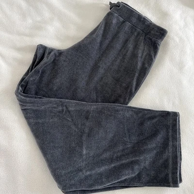 White StagComfy/Easycare/Cozy/Stretch/pants/ Velour Elastic Waist/L/ Dk Gray  - Image 1 of 4