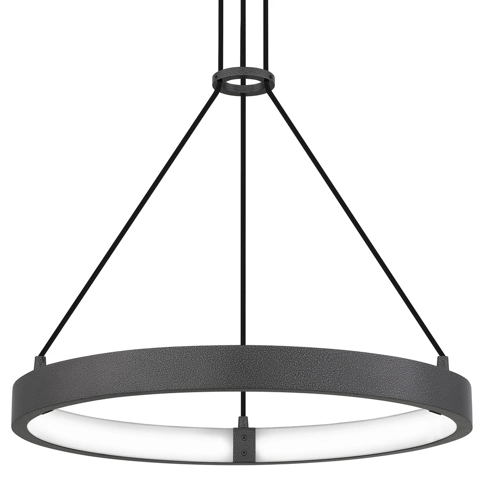 Lámpara de araña con anillo LED Quoizel PCDRU2824 Drury 24"W - hierro fundido peltre Foto 1 de 4