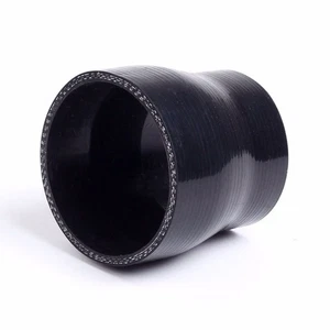3"-4" STRAIGHT TURBO/INTAKE PIPING PIPE SILICONE COUPLER REDUCER HOSE 76mm BLACK - Foto 1 di 7