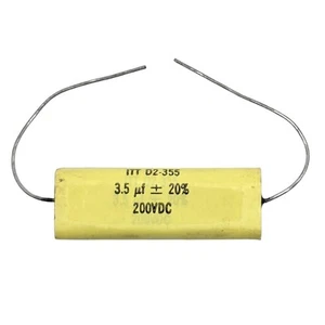 ITT D2-355 3.5uF 3.5mfd 200V Polyester Film Non Polarized Audio Capacitor - Picture 1 of 5