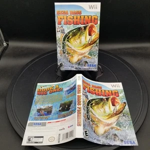 Sega Bass Fishing Nintendo Wii manuale istruzioni libretto e custodia SOLO art - Foto 1 di 5