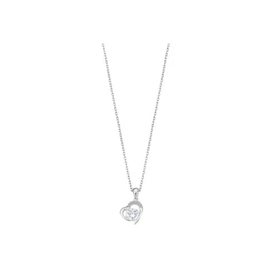 Collana Donna Lotus Silver LP3106-1/1 In Argento Con Pendente Cuore E Zirconi - Immagine 1 di 3