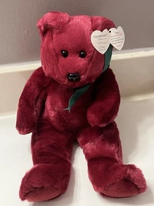 TY BEANIE BUDDIES CRANBERRY TEDDYBÄR Plüschtier Stofftier 14 Zoll 1998 Neu - Bild 1 von 5