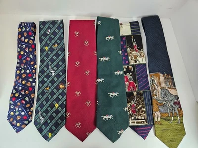 Lote de 6 Corbatas Deportivas Michael Jordan Carreras de Caballos Looney Toons Algunas de Seda Foto 1 de 4