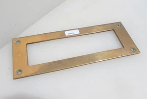 Vintage Bronze Index Card Holder Filing Cabinet Drawer Antique Brass 8"x3" - Picture 1 of 9