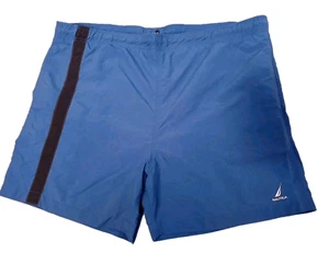 Pantaloncini da bagno vintage Nautica nylon uomo taglia L blu tropicale spiaggia surf caraibico - Foto 1 di 19