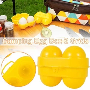 Outdoor Camping Portable Egg Storage Holder Plastic Container Eggs Two Box B2B4 - Picture 1 of 8